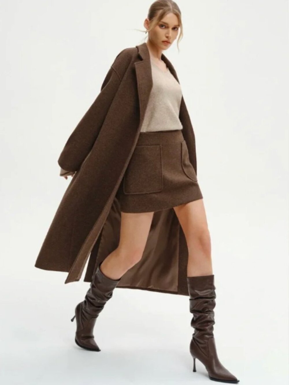 Commense Classic Brown Trench Coat - Picture 3 of 9